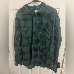 BDG Teal Checkered Top